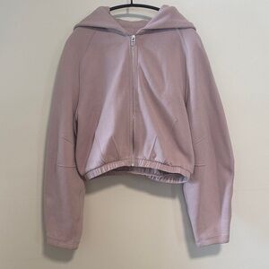 Lululemon Pink Loungeful Relaxed Full-Zip Cropped Hoodie XS